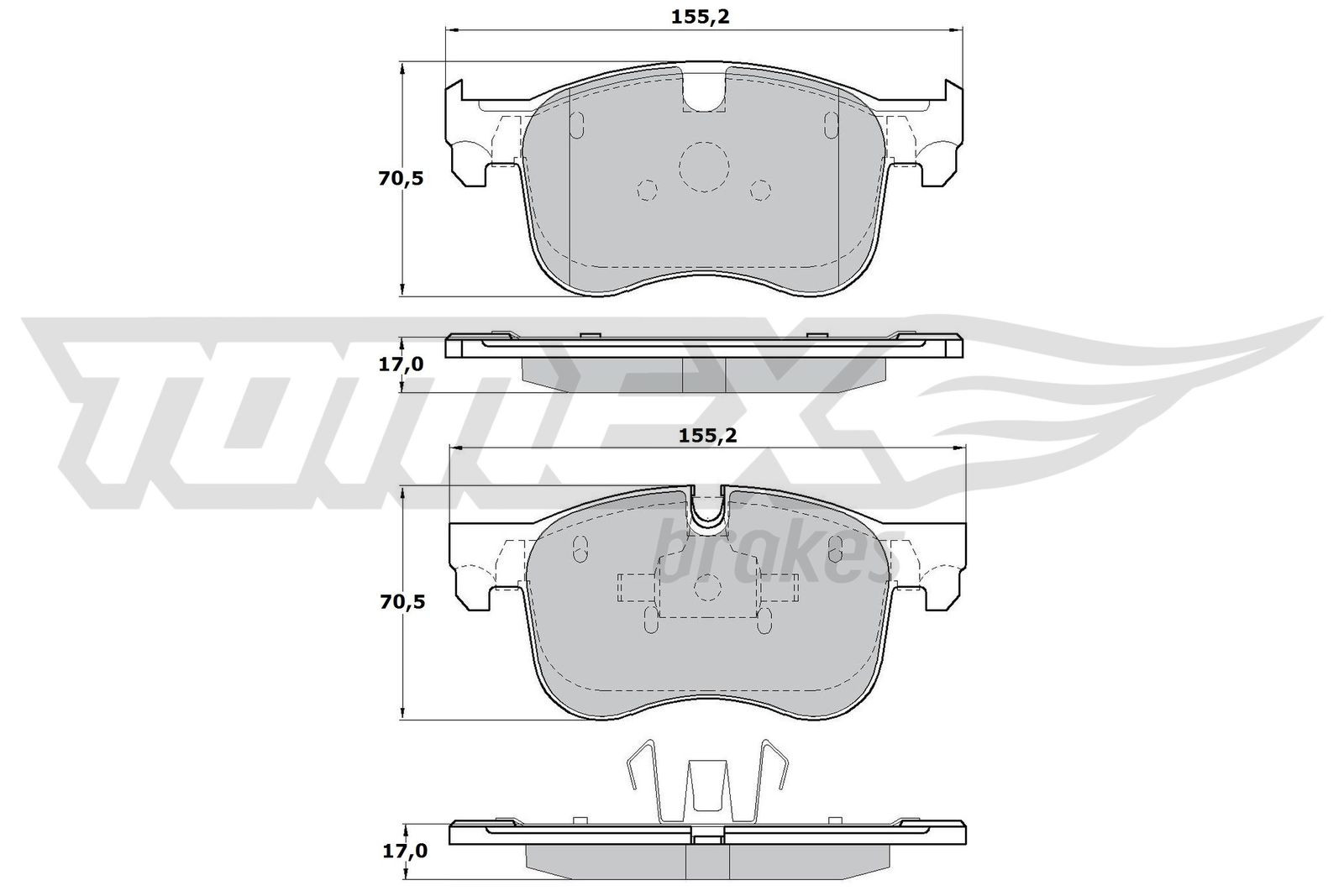 TOMEX Brakes Bremsbelagsatz, Scheibenbremse